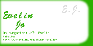 evelin jo business card